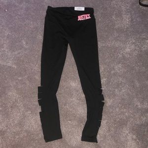 Justice Black High Waist Leggings